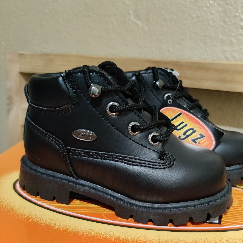 Lugz Boots Drifter Fleece Black Boy's Size 8 little boy's Color Black